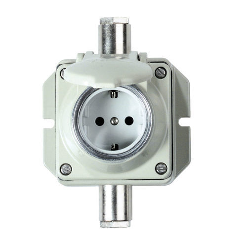 Wandmontierte Steckdose - 8709 - WISKA Hoppmann GmbH - Einbau / IP54
