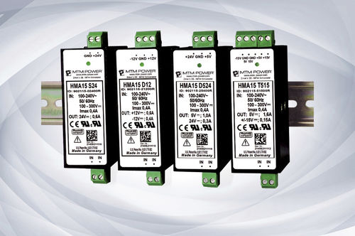 Stromversorgung für DIN-Schiene - HMA15 T515 - MTM Power Messtechnik Mellenbach GmbH - DC/DC / AC/DC / Dreifachausgang