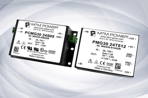 DC/DC-Wandler / auf Rahmen - PCMG30 24 series - MTM Power Messtechnik Mellenbach GmbH - Industrie / Einfachausgang / isoliert