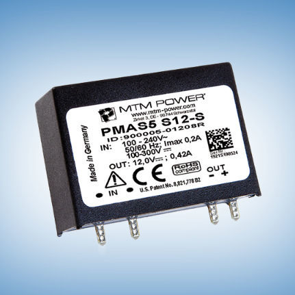 Stromversorgung für Leiterplatten - PMAS5 S3,3-S - MTM Power Messtechnik Mellenbach GmbH - AC/DC / Einfachausgang / CE