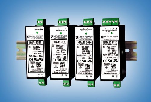 Stromversorgung für DIN-Schiene - HMA15 S3,3 - MTM Power Messtechnik Mellenbach GmbH - AC/DC / Einfachausgang / CE
