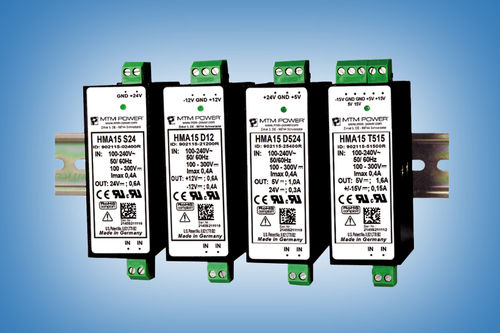 Stromversorgung für DIN-Schiene - HMA15 D12 - MTM Power Messtechnik Mellenbach GmbH - AC/DC / Doppelausgang / CE