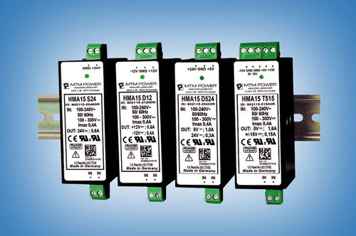 Stromversorgung für DIN-Schiene - HMA15 T515 - MTM Power Messtechnik Mellenbach GmbH - AC/DC / Dreifachausgang / CE