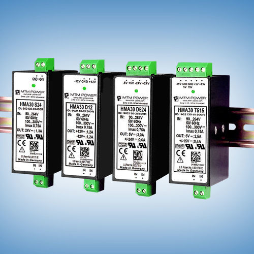 Stromversorgung für DIN-Schiene - HMA30 S3,3 - MTM Power Messtechnik Mellenbach GmbH - AC/DC / Einfachausgang / CE