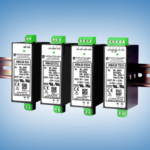 Stromversorgung für DIN-Schiene - HMA30 D12 - MTM Power Messtechnik Mellenbach GmbH - AC/DC / Doppelausgang / CE