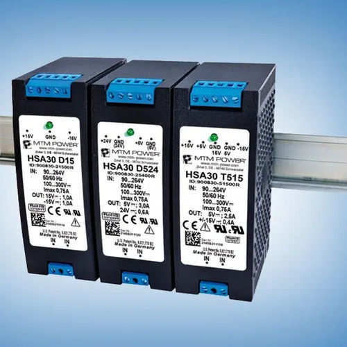 Stromversorgung für DIN-Schiene - HSA30 T512 - MTM Power Messtechnik Mellenbach GmbH - AC/DC / Dreifachausgang / CE
