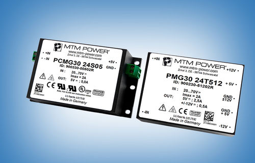 Isoliertes DC/DC-Wandlermodul - PMG30 24S05 - MTM Power Messtechnik Mellenbach GmbH - Leiterplatten / auf Rahmen / Industrie
