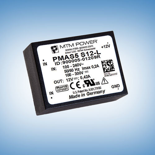 Stromversorgung für Leiterplatten - PMAS5 S12-L - MTM Power Messtechnik Mellenbach GmbH - AC/DC / Einfachausgang / CE