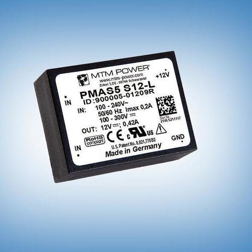Stromversorgung für Leiterplatten - PMAS5 S15-L - MTM Power Messtechnik Mellenbach GmbH - AC/DC / Einfachausgang / CE