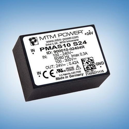 Stromversorgung für Leiterplatten - PMAS10 S24 - MTM Power Messtechnik Mellenbach GmbH - AC/DC / Einfachausgang / CE