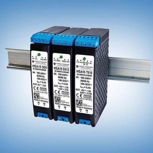 Stromversorgung für DIN-Schiene - HSA15 D15 - MTM Power Messtechnik Mellenbach GmbH - AC/DC / Doppelausgang / CE