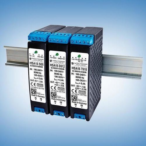 Stromversorgung für DIN-Schiene - HSA15 D24 - MTM Power Messtechnik Mellenbach GmbH - AC/DC / Doppelausgang / CE