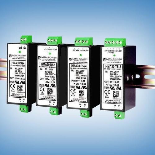 Stromversorgung für DIN-Schiene - HMA30 D512 - MTM Power Messtechnik Mellenbach GmbH - AC/DC / Doppelausgang / CE