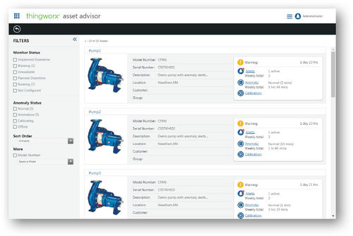 Software für die Verwaltung der Lebensdauer der Produkte - ThingWorx Asset Advisor - PTC - Industrie
