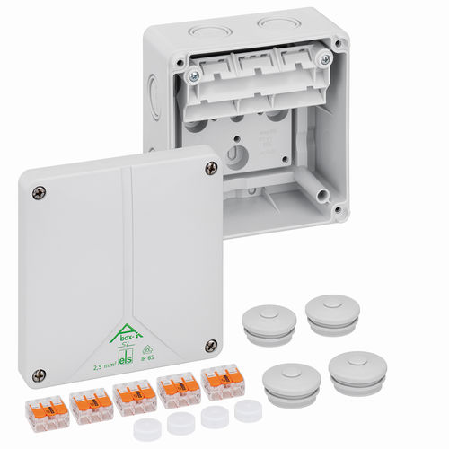 Wandmontierte Abzweigdose - Abox SL-2,5/4² - Spelsberg - halogenfrei / wetterbeständig / IP65