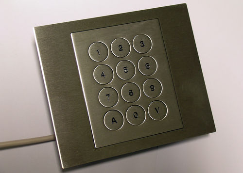 Nummernblock / 12 Tasten - NX565-09 - NICONIX - einbaufähig / Edelstahl / USB