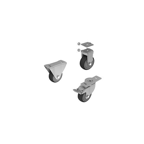 Lenkrolle - 098 series - FATH GmbH - mit Grundplatte / mit Bremse