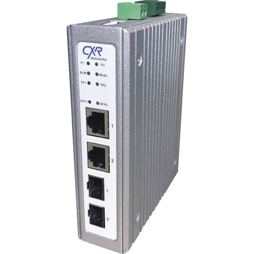 Ethernet-Switch / unmanaged - SWDL-H-2GPS-2USF-B - CXR Networks - 4 Ports / 10/100BaseT(X) / 4 Ports mit Glasfaser