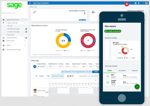 Management-Software - Sage Espace Employés - Sage bäurer GmbH - Workflow / Gehaltsabrechnung / Büro