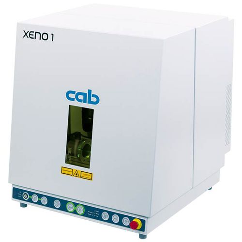 Markiermaschine / gepulster Faserlaser - XENO 1 - cab Produkttechnik GmbH & Co KG - Metall / Kunststoff / für Metall