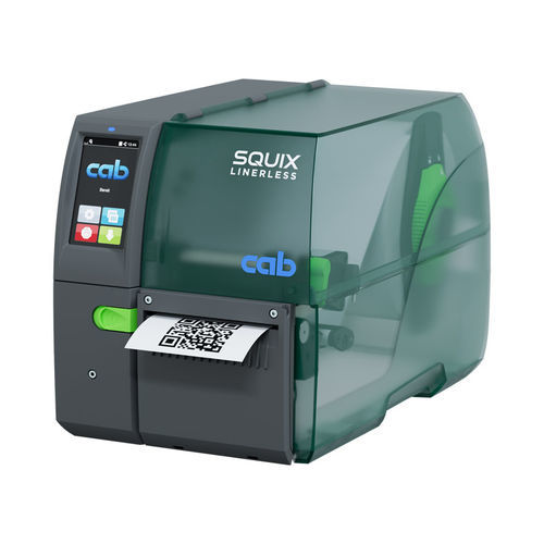 Selbstklebender Drucker mit Etikettenaufbringer - SQUIX series - cab Produkttechnik GmbH & Co KG - für Etiketten / für Drucker / Dosen
