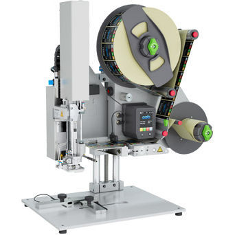 Automatischer Etikettierer - ROXI with HERMES - cab Produkttechnik GmbH & Co KG - für Shrink-Sleeve / kompakt / horizontal
