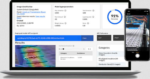 Mobile App / für Sichtprüfung - Maximo Visual Inspection  - IBM - iOS / Cloud
