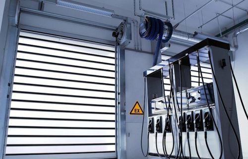 Spiraltor - EFA-SST® EX - EFAFLEX Tor- und Sicherheitssysteme GmbH & Co. KG - Aluminium / anodisiertes Aluminium / Polycarbonat