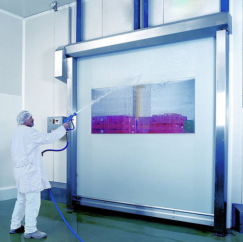Rolltor - EFA-SRT®-EC - EFAFLEX Tor- und Sicherheitssysteme GmbH & Co. KG - Edelstahl / für den Innenbereich / Industrie