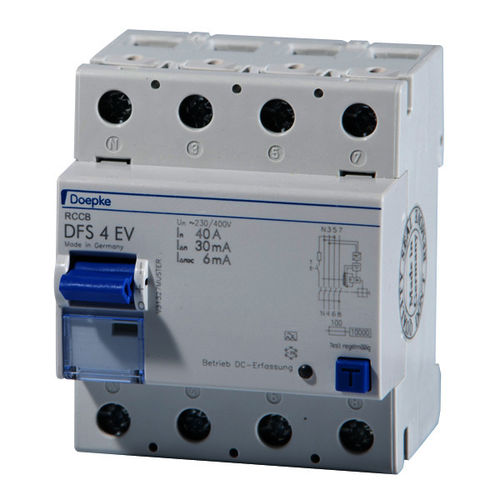 Differentialschutzschalter - DFS 4 025-2/0,03-EV  - Doepke Schaltgeräte GmbH - 4-polig / automatisch / Typ B