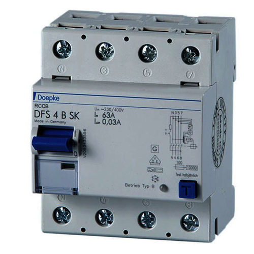 Differentialschutzschalter - DFS 4 125-4/0,03-B SK - Doepke Schaltgeräte GmbH - AC / 4-polig / automatisch