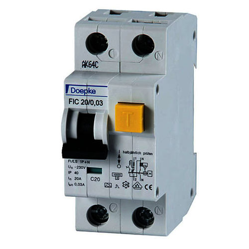 Überstrom-Fehlerstromschutzschalter - FIC 10/0,03/1+N-A - Doepke Schaltgeräte GmbH - modular / Gussgehäuse
