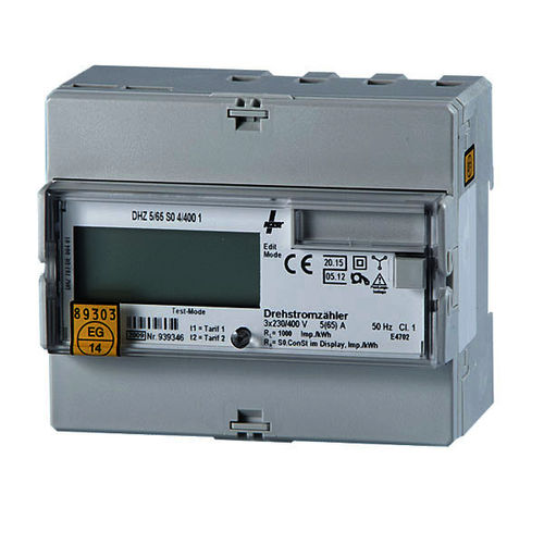 Einphasiger elektrischer Energiezähler -  DHZ 5/65 - Doepke Schaltgeräte GmbH - für DIN-Schiene / Multifunktion