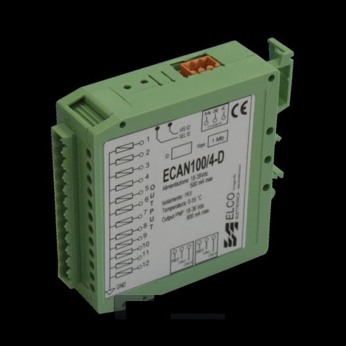 Analoges E/A-Modul - ECAN 100/4 - ELCO Elettronica di A. Ligabue e C. snc - CAN-Bus / 12 E / Temperatur