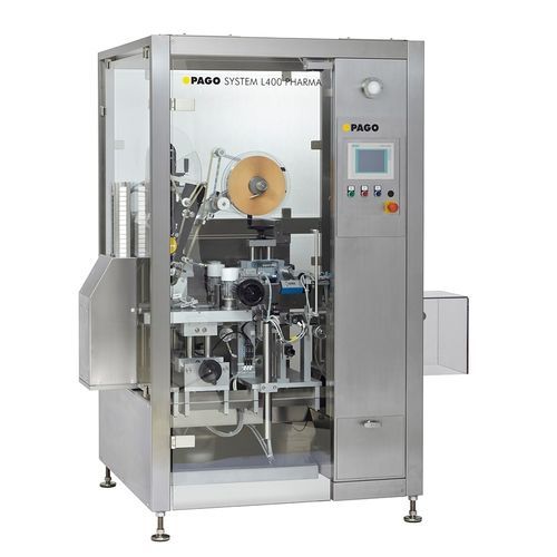 Etikettiermaschine für die Pharmaindustrie - PAGO L400 - Fuji Seal - automatisch / für selbstklebende Etiketten / Linearray