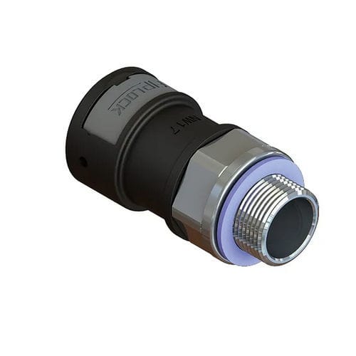 Anschluss für Chemikalien - ASPA-PGM-S - FRÄNKISCHE Industrial Pipes GmbH & Co. KG - Einschraub / PA6 / Metall
