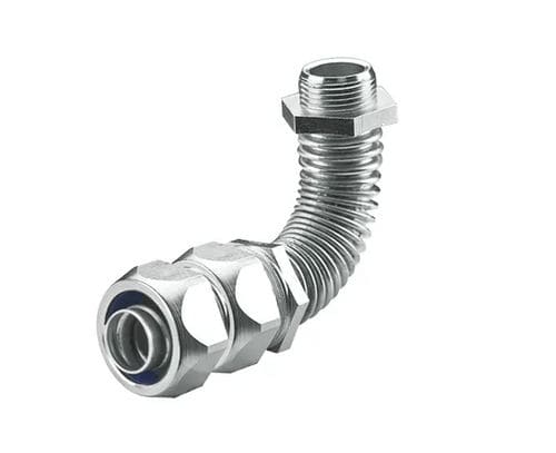 Pneumatischer Anschluss - ME-2-TR-M - FRÄNKISCHE Industrial Pipes GmbH & Co. KG - Ringverschraubung / rechtwinkelig / vernickeltes Messing