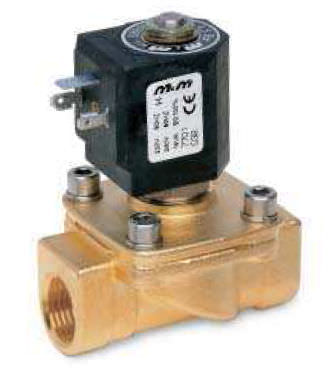 Vorgesteuertes Magnetventil - D887, D892 - M & M INTERNATIONAL - 2-Wege / NC / für Heißwasser