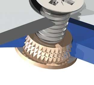 Gewindeeinsatz - Microbarb® - TAPPEX - Messing / flach / für Plastik