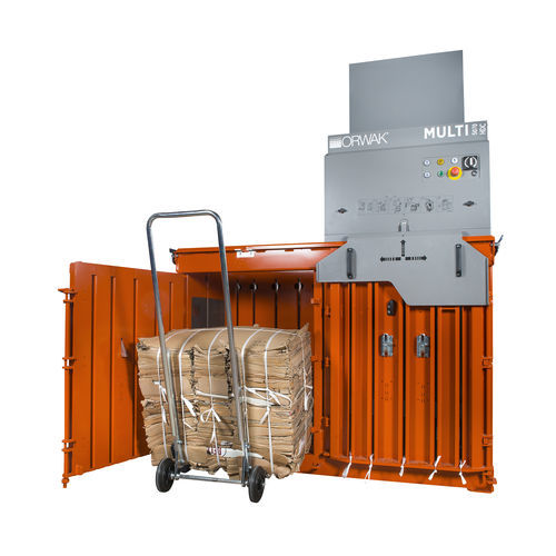 Ballenpresse für Karton - MULTI 5070 HDC - Orwak AB - vertikal / mit Frontöffnung / unterteilt