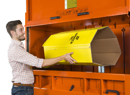 Ballenpresse für Karton - POWER 3820 - Orwak AB - für Kunststoff / vertikal / mit Frontöffnung