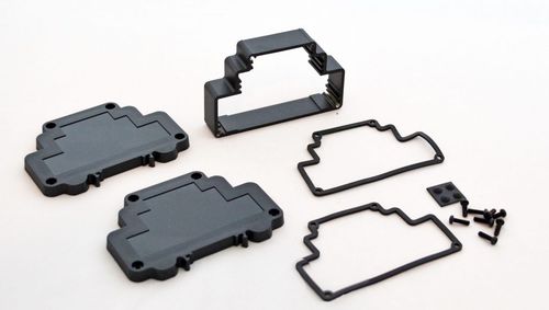 Gehäuse für Hutschienen - DMX-4776-B - BUD INDUSTRIES - modular / Kunststoff / Polycarbonat