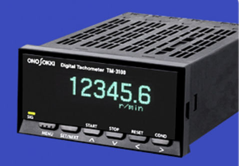 Kontaktloser Tachometer - TM-3100 series - Onosokki - für Schalttafelmontage / mit LED-Display / Frequenzmesser