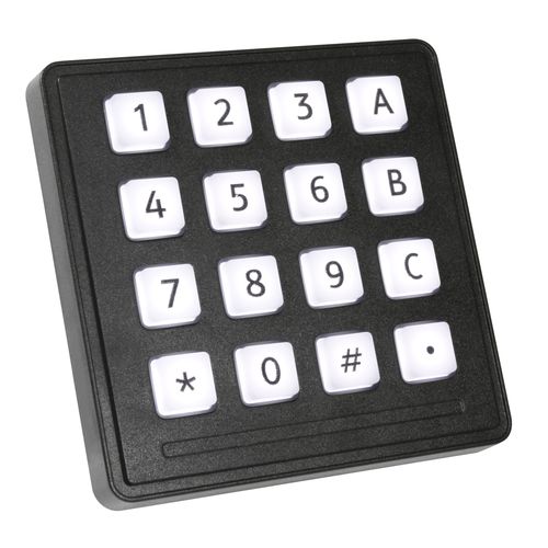 Nummernblock / 16 Tasten - 7203-16TW20 - Storm Interface - einbaufähig / Gold / Polymer