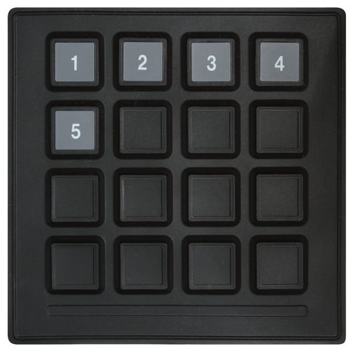 Nummernblock / 16 Tasten - 7016020 - Storm Interface - einbaufähig / Gummi / Silikon