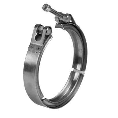 Bolzen-Rohrschelle - NORMACONNECT® V - NORMA GROUP - Edelstahl / Auslass