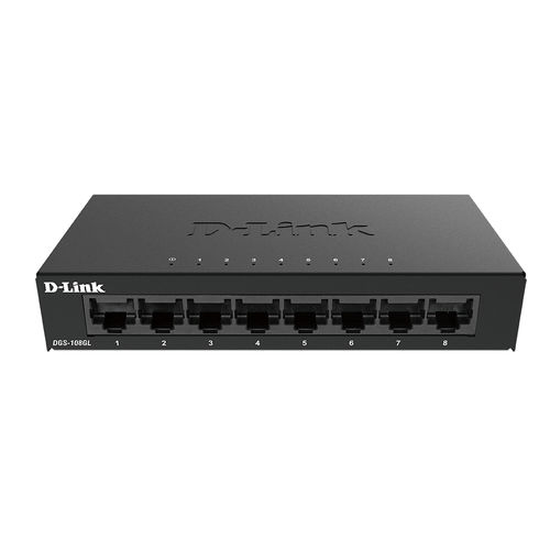 Ethernet-Switch / unmanaged - DGS-108GL - D-Link® - 8 Ports / Gigabit / für Büroanwendungen