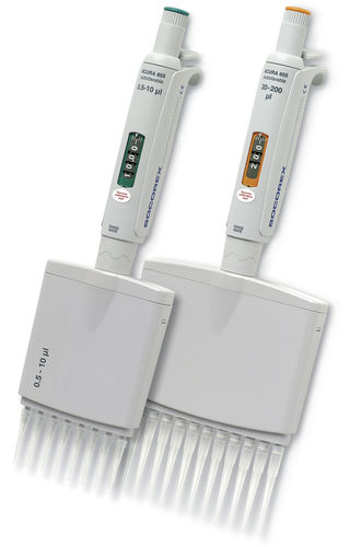 Mehrkanalpipette - Acura® manual 855 series - Socorex Isba S.A. - Borosilikatglas / elektronisch