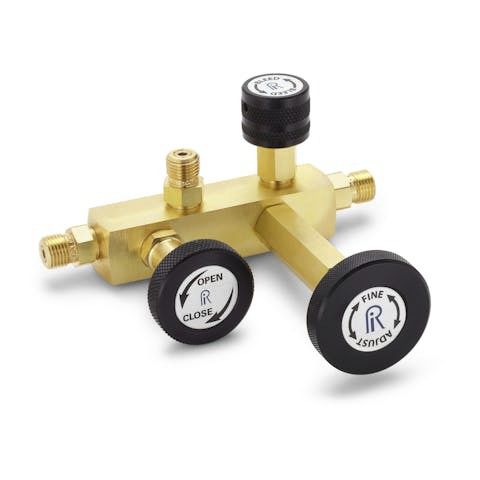Kalibrierungs-Verteilerblock - QTCM - Ralston - 2-Wege / Edelstahl / Gas