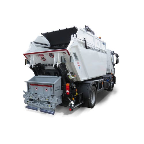 Hecklader-Müllwagen - ORUS Plus - Dennis Eagle - elektrisch / mit Kippbehälter